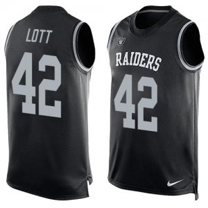 Jerseys Factory Cheap Nike Raiders #42 Ronnie Lott Black Team Co
