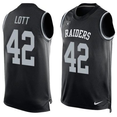 Jerseys Factory Cheap Nike Raiders #42 Ronnie Lott Black Team Co