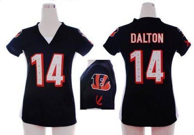 Jerseys Factory Cheap Nike Bengals #14 Andy Dalton Black Team Co