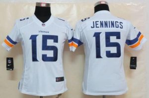 Jerseys Factory Cheap Nike Vikings #15 Greg Jennings White Women