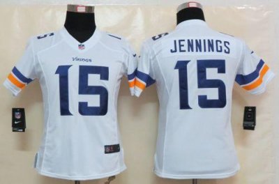 Jerseys Factory Cheap Nike Vikings #15 Greg Jennings White Women
