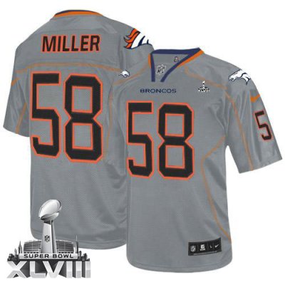 Jerseys Factory Cheap Nike Broncos #58 Von Miller Lights Out Gre