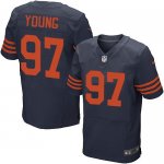 Jerseys Factory Cheap Nike Bears #97 Willie Young Navy Blue Men'