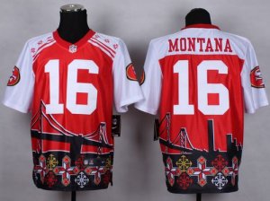 Jerseys Factory Cheap Nike 49ers #16 Joe Montana Red Men's Stitc