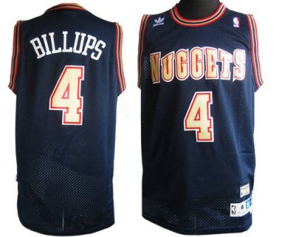 Jerseys Factory Cheap Nuggets #4 Chauncey Billups Navy Blue Embr