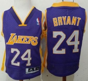 Jerseys Factory Cheap Toddler Lakers #24 Kobe Bryant Purple Stit