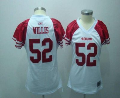 Jerseys Factory Cheap 49ers #52 Patrick Willis White Women's Fie