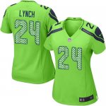 Jerseys Factory Cheap Nike Seahawks #24 Marshawn Lynch Green Wom