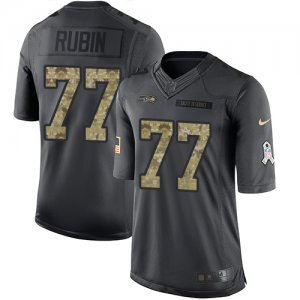 Jerseys Factory Cheap Nike Seahawks #77 Ahtyba Rubin Black Men's