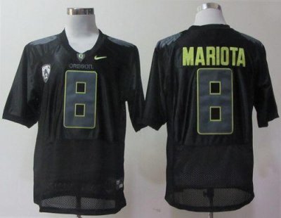 Jerseys Factory Cheap Ducks #8 Marcus Mariota Black Pro Combat P