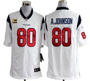 Jerseys Factory Cheap Nike Texans #80 Andre Johnson White With C