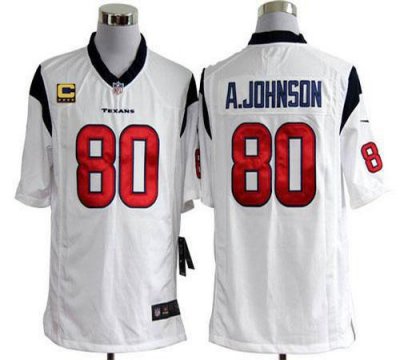 Jerseys Factory Cheap Nike Texans #80 Andre Johnson White With C
