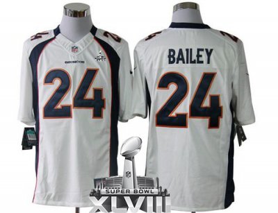 Jerseys Factory Cheap Nike Broncos #24 Champ Bailey White Super