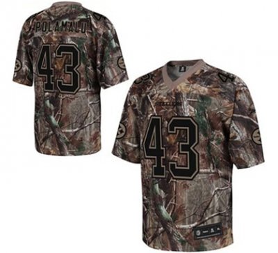 Jerseys Factory Cheap Steelers #43 Troy Polamalu Camouflage Embr
