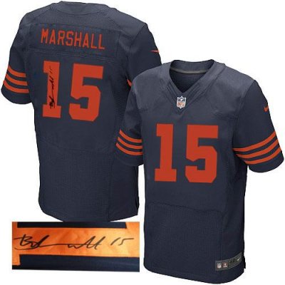 Jerseys Factory Cheap Nike Bears #15 Brandon Marshall Navy Blue