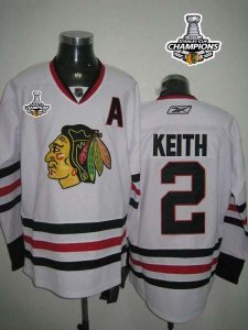 Jerseys Factory Cheap Blackhawks #2 Duncan Keith Embroidered Whi