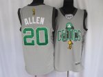 Jerseys Factory Cheap Celtics #20 Ray Allen Embroidered Grey 201