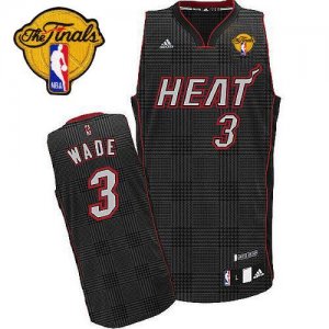 Jerseys Factory Cheap Heat #3 Dwyane Wade Black Rhythm Fashion W