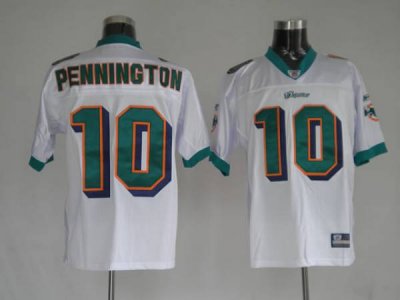 Jerseys Factory Cheap Dolphins Chad Pennington #10 White Stitche