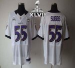 Jerseys Factory Cheap Nike Ravens #55 Terrell Suggs White Super