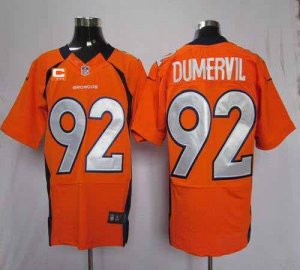 Jerseys Factory Cheap Nike Broncos #92 Elvis Dumervil Orange Tea