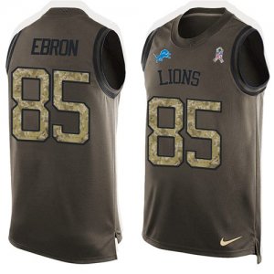 Jerseys Factory Cheap Nike Lions #85 Eric Ebron Green Men's Stit