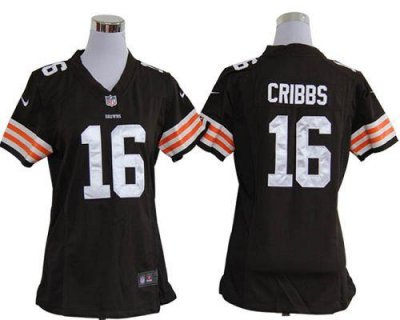 Jerseys Factory Cheap Nike Browns #16 Josh Cribbs Brown Team Col