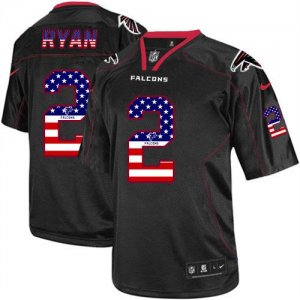 Jerseys Factory Cheap Nike Falcons #2 Matt Ryan Black Men's Stit