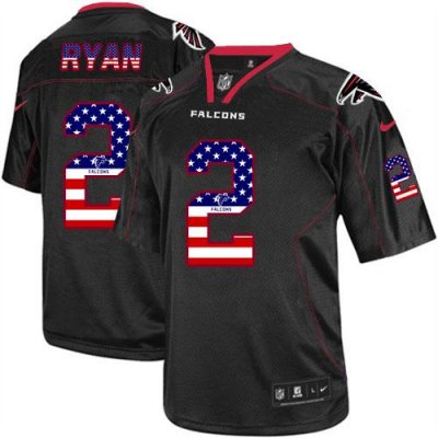 Jerseys Factory Cheap Nike Falcons #2 Matt Ryan Black Men's Stit