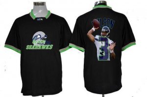Jerseys Factory Cheap Nike Seahawks #3 Russell Wilson Black Men'