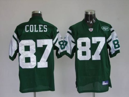 Jerseys Factory Cheap Jets Laveranues Coles #87 Green Stitched G