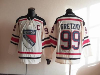 Jerseys Factory Cheap Rangers #99 Wayne Gretzky Cream 2012 Winte