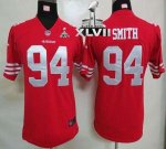 Jerseys Factory Cheap Nike 49ers #94 Justin Smith Red Team Color