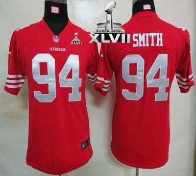 Jerseys Factory Cheap Nike 49ers #94 Justin Smith Red Team Color