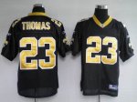 Jerseys Factory Cheap Saints #23 Pierre Thomas Black Stitched NF