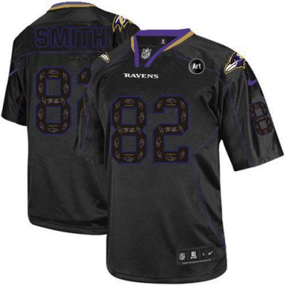 Jerseys Factory Cheap Nike Ravens #82 Torrey Smith New Lights Ou