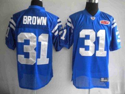 Jerseys Factory Cheap Colts #31 Donald Brown Blue With Super Bow