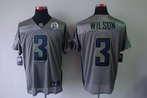 Jerseys Factory Cheap Nike Seahawks #3 Russell Wilson Grey Shado