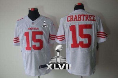 Jerseys Factory Cheap Nike 49ers #15 Michael Crabtree White Supe