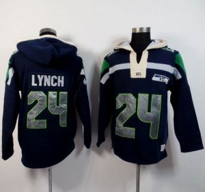 Jerseys Factory Cheap Seattle Seahawks #24 Marshawn Lynch Navy B