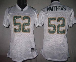Jerseys Factory Cheap Packers #52 Clay Matthews White Women's Sw