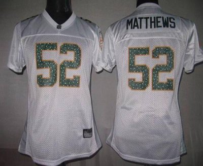 Jerseys Factory Cheap Packers #52 Clay Matthews White Women's Sw