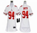 Jerseys Factory Cheap Nike 49ers #94 Justin Smith White Women's