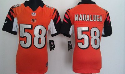 Jerseys Factory Cheap Nike Bengals #58 Rey Maualuga Orange Alter