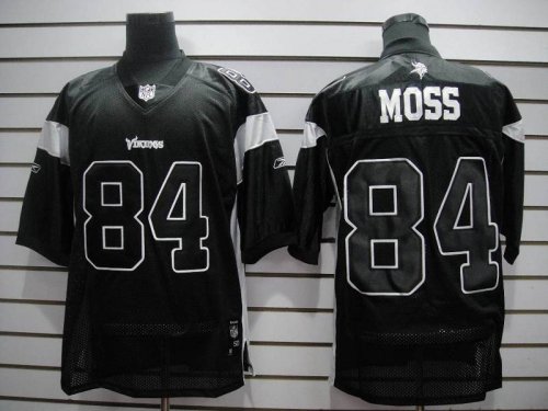 Jerseys Factory Cheap Vikings #84 Randy Moss Black Stitched NFL