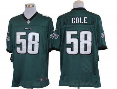 Jerseys Factory Cheap Nike Eagles #58 Trent Cole Midnight Green