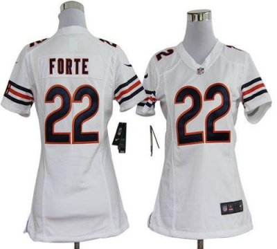 Jerseys Factory Cheap Nike Bears #22 Matt Forte White Women's Em