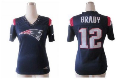 Jerseys Factory Cheap Nike Patriots #12 Tom Brady Navy Blue Team