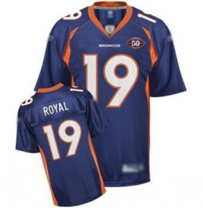 Jerseys Factory Cheap Broncos #19 Eddie Royal Blue Team 50th Ann