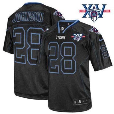 Jerseys Factory Cheap Nike Titans #28 Chris Johnson Lights Out B